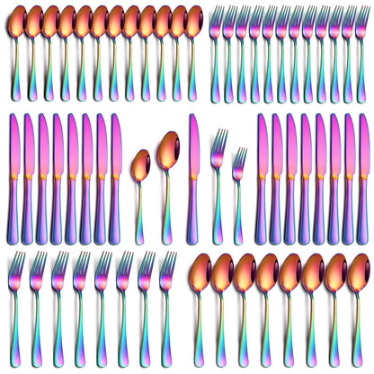 PHILIPALA 20 Piece Silverware Set, Stainless Steel Flatware Set for 4 Food Grade Novelty Flatware Cutlery Utensil Set Include Knife Fork Spoon Mirror Polished Dishwasher Safe