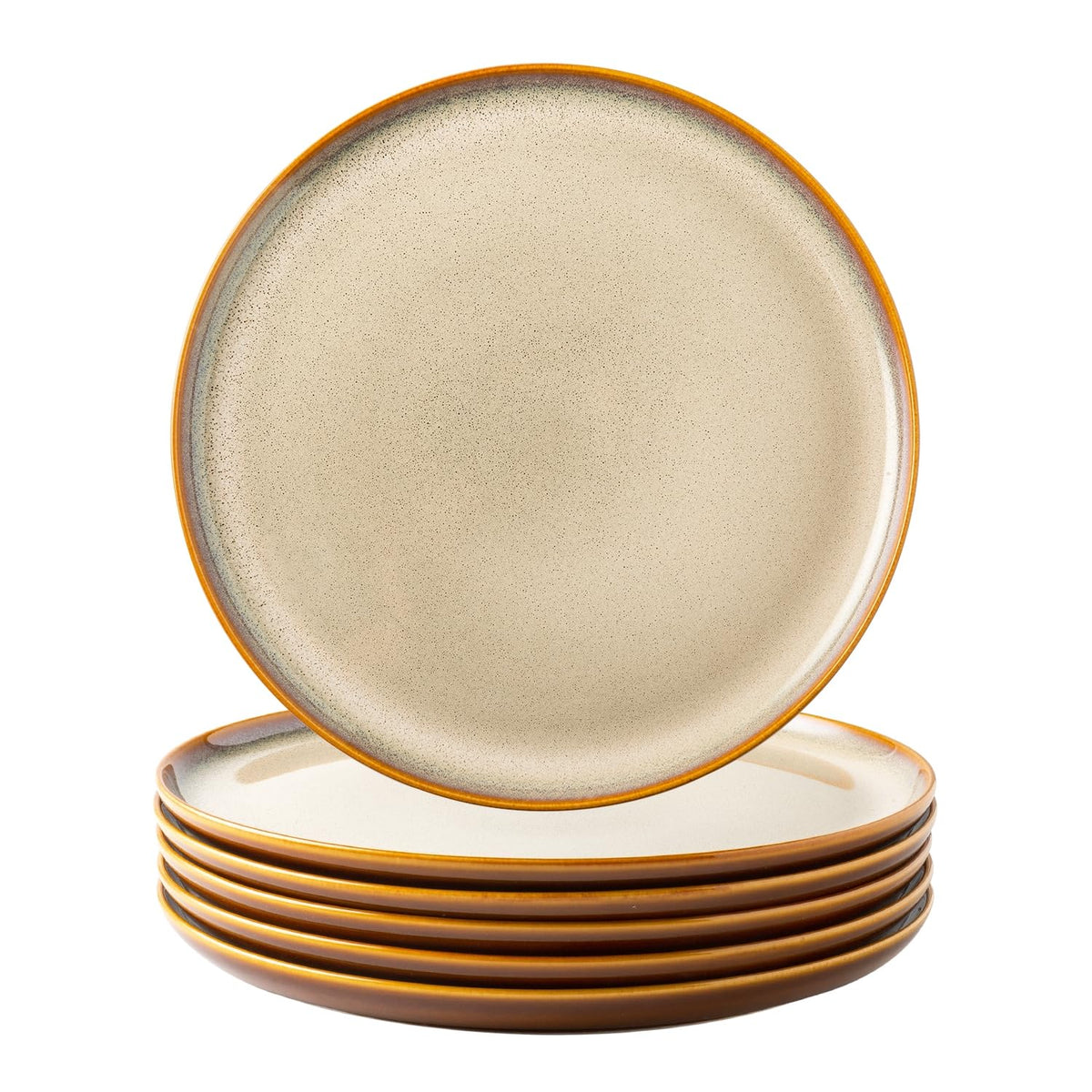 LERATIO Ceramic Dinner Plates Set of 4,10.5 Inch Reactive Glaze Plate Sets | Porcelain Modern Shape Dinnerware Dishes Set for Kitchen,Microwave&Dishwasher&Oven Safe,Scratch Resistant-Green