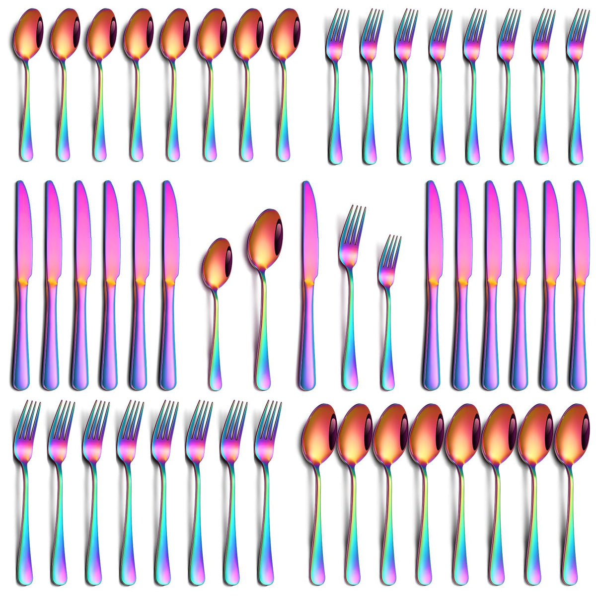 PHILIPALA 30 Piece Silverware Set, Stainless Steel Flatware Set for 6 Food Grade Novelty Flatware Cutlery Utensil Set Include Knife Fork Spoon Mirror Polished Dishwasher Safe