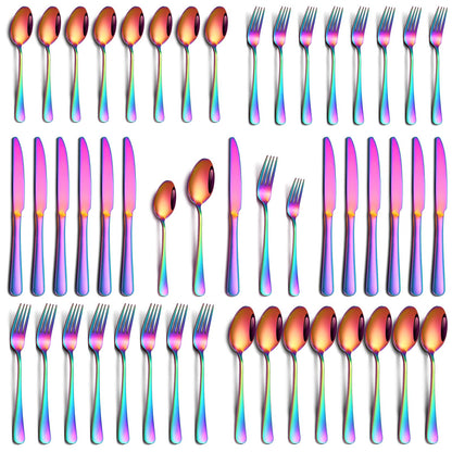 PHILIPALA 20 Piece Silverware Set, Stainless Steel Flatware Set for 4 Food Grade Novelty Flatware Cutlery Utensil Set Include Knife Fork Spoon Mirror Polished Dishwasher Safe