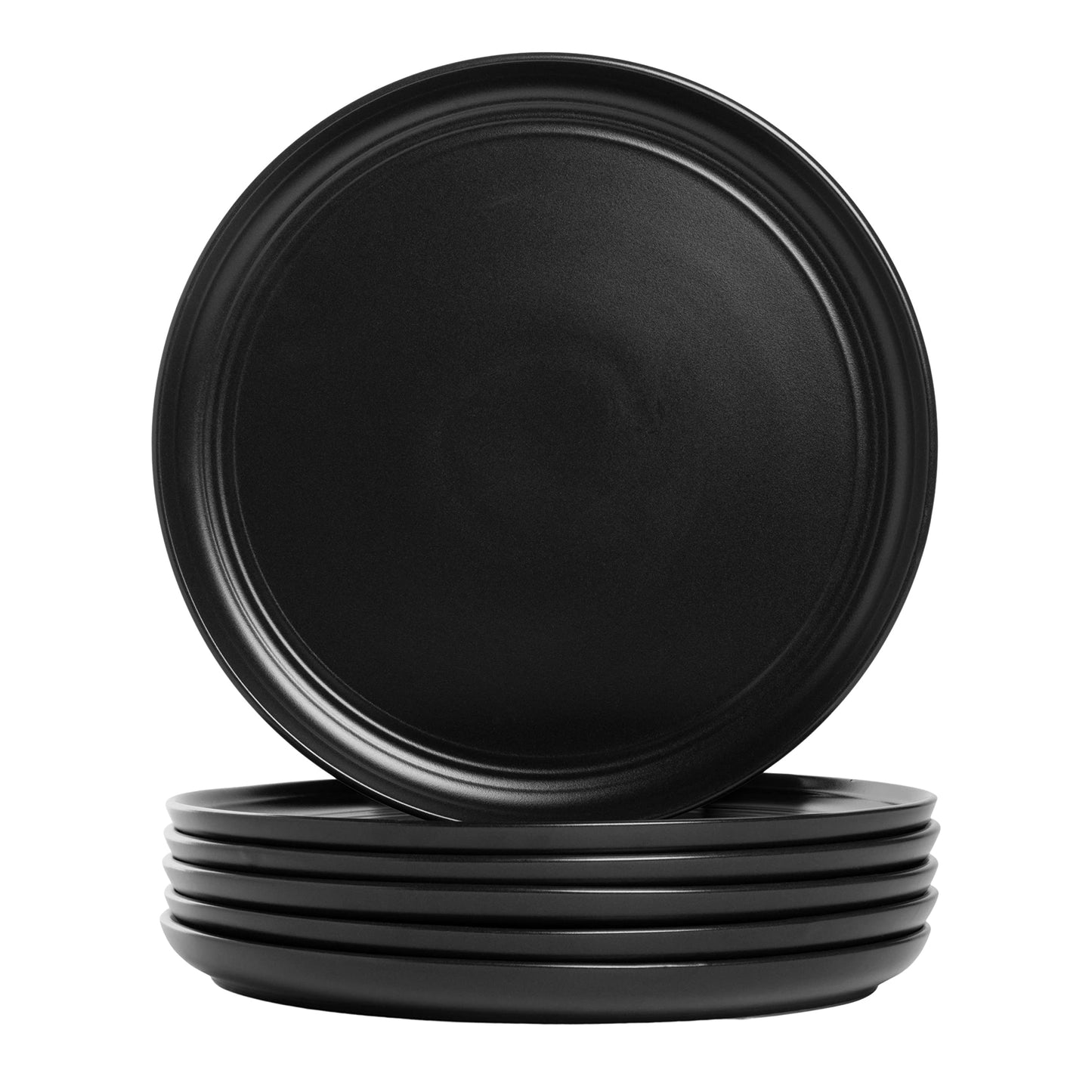 Double Line 8.25" Salad Plate, Set of 6, Cobalt Blue