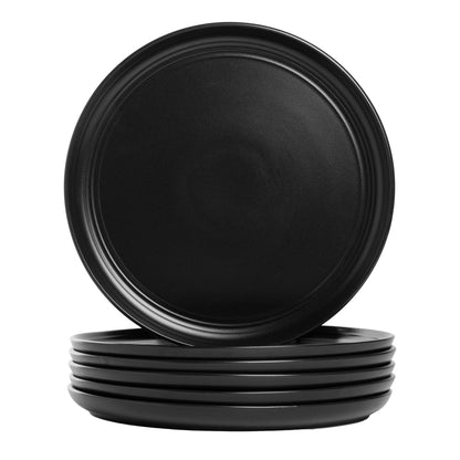Double Line 8.25" Salad Plate, Set of 6, Cobalt Blue