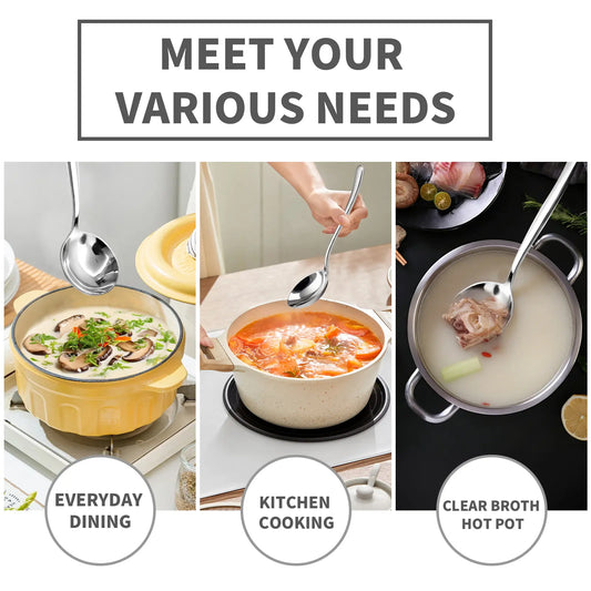 【AREL】4/8 PCs Stainless Steel Soup Spoon Set,home essentials