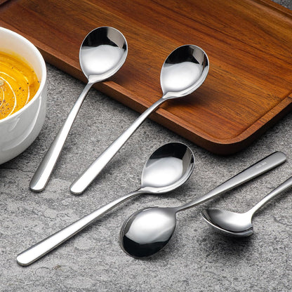 18/8 Soup Spoons 304 Stainless Steel 4-Piece Sppons Set