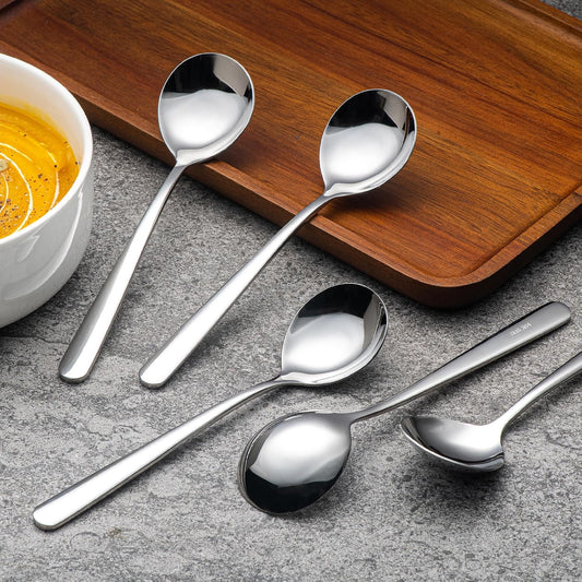 18/8 Soup Spoons 304 Stainless Steel 4-Piece Sppons Set