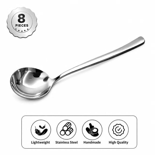 【AREL】4/8 PCs Stainless Steel Soup Spoon Set,home essentials