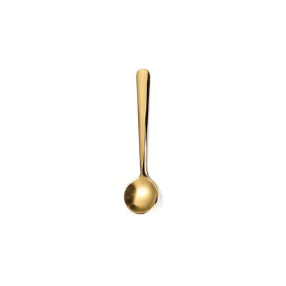 Mini Stainless Steel Spoons, 304 Grade - Seasoning Spoon, Jam Spoon, Mixing Spoon, Three Sizes, Silvery/Golden Finish, Polished & Smooth Edges, Kitchen Utensil, Food Prep Tool, Compact Size, Elegant Spoon, Rustresistant Spoon, Highquality Spoon, Multipurp