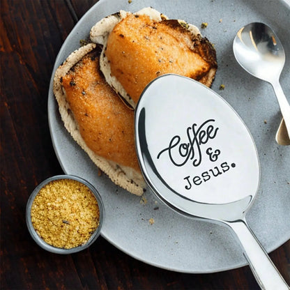 Stainless Steel Kitchen Cutlery Spoon for Sisters, 19x2.8 Cm, Durable & Stylish Design, Perfect Sister Gift Idea, Ideal for Christmas & Special Occasions, Kitchenware