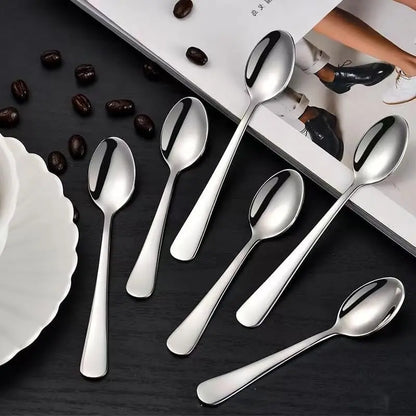 Demitasse Espresso Spoons, Mini Coffee Spoon, 4 Inches Stainless Steel Small Spoons for Dessert, Set of 6()