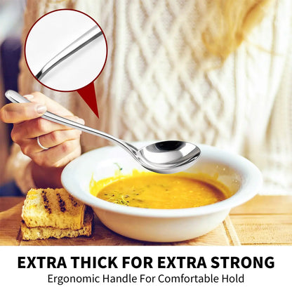 【AREL】4/8 PCs Stainless Steel Soup Spoon Set,home essentials