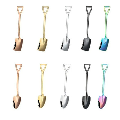 10PCS Stainless Steel Utensils - Creative Paddle-Shaped Scoop Form Modern Spoons, Durable Hygienic Kitchen Cutlery for Home, Restaurant Desserts
