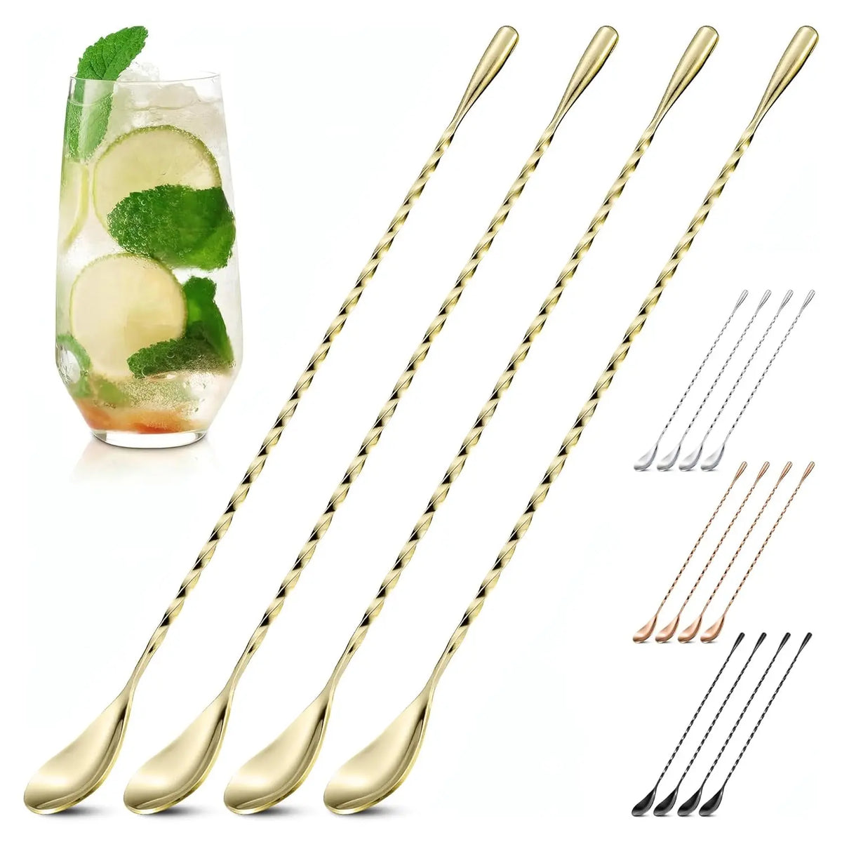 6 PCs Ceramic Handle Coffee Spoons Set – 6.1" Small Dessert Spoons with Floral Design – Stainless Steel Tea & Dessert Sugar Spoon for Coffee Bar, Espresso, Hot Drinks | Kitchen Gift Set for Women